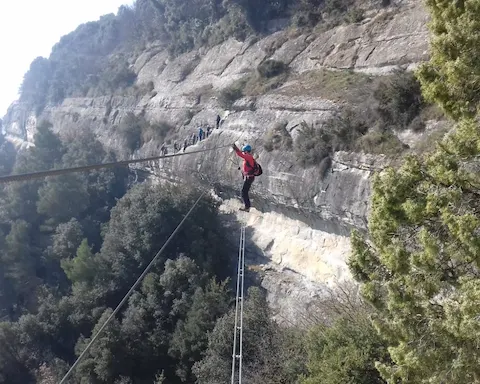Vía Ferrata Baumes Corcades K3-K4 en Centelles