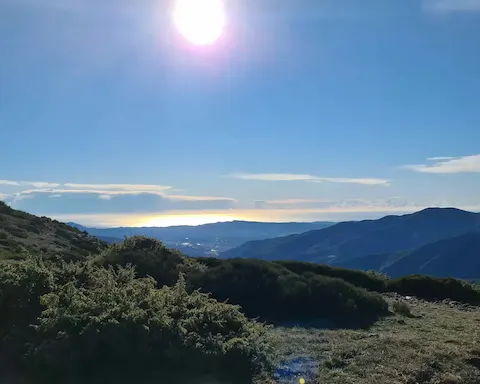 Weg zum Matagalls durch die Wälder des Montseny