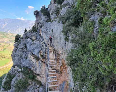 Vía ferrata Roca Narieda en el Alt Urgell